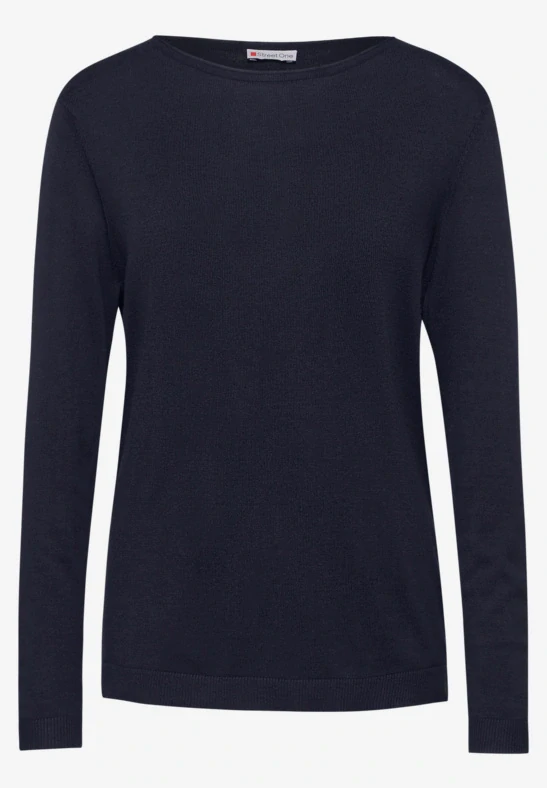 Pulover basic - tmavomodrý
