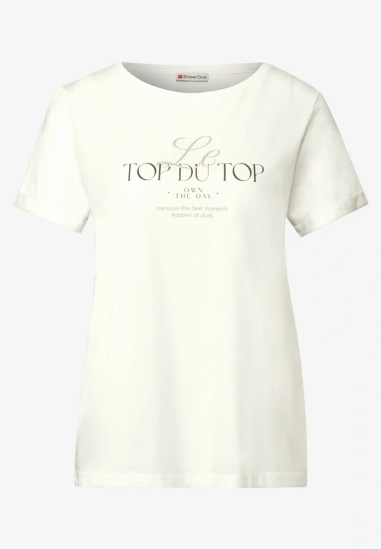 Tričko TOP DU TOP - smotanové