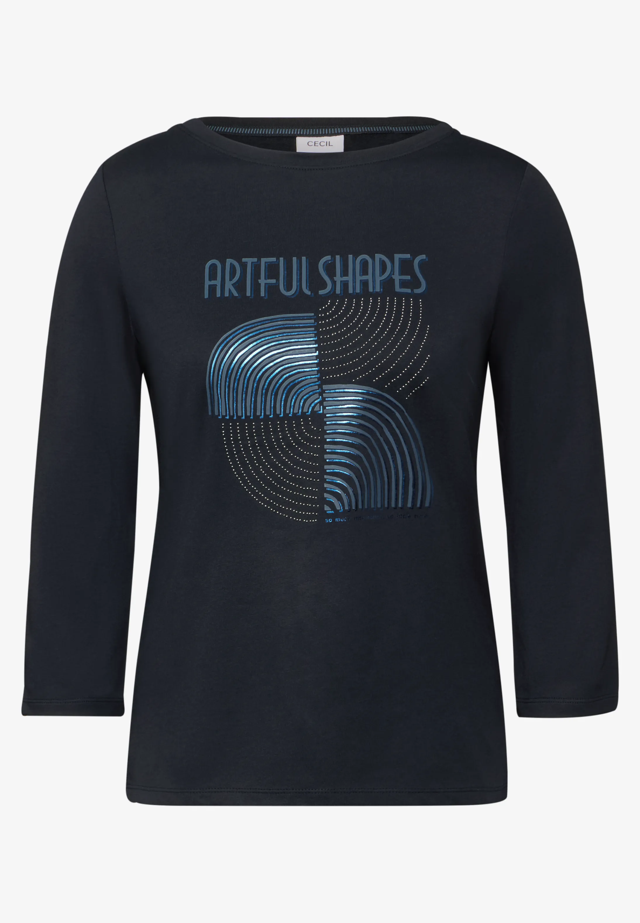 Tričko s 3/4 rukávmi ARTFULSHAPES - tmavomodré