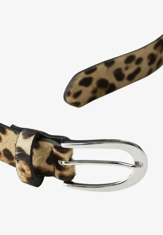 Opasok kožený - leopardí vzor